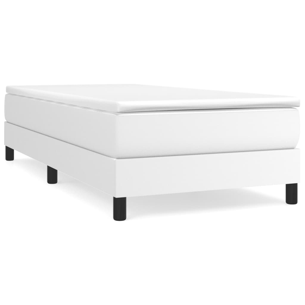 Boxspring Met Matras Kunstleer Wit