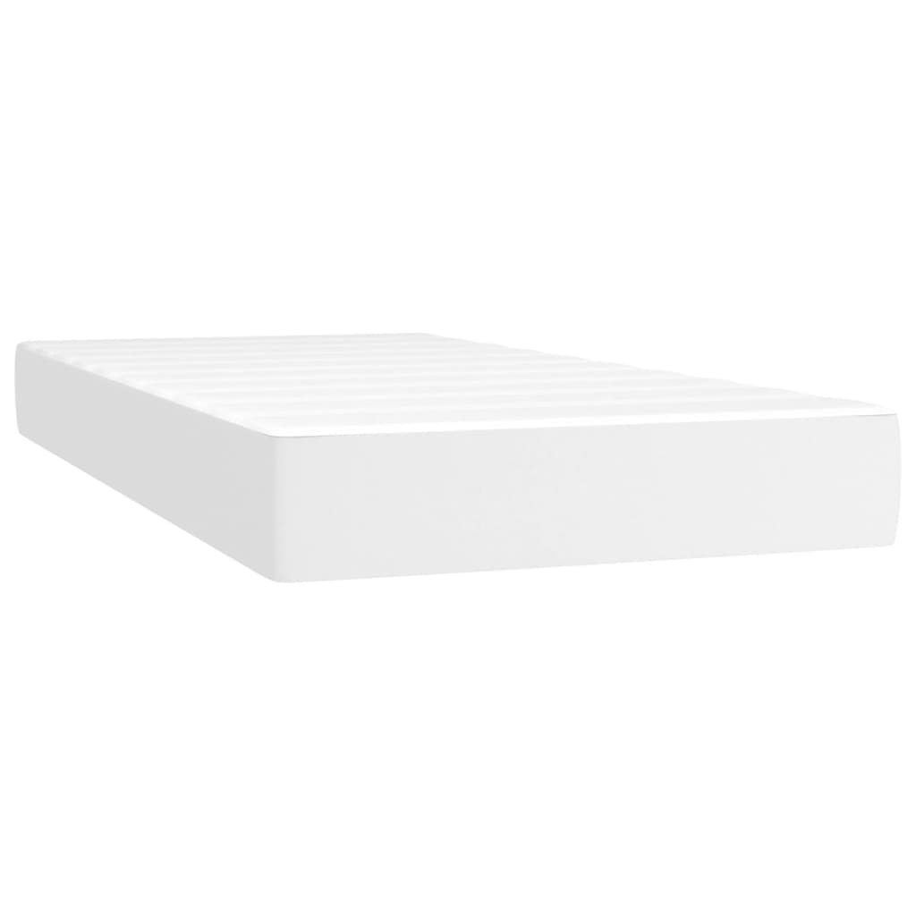Boxspring Met Matras Kunstleer Wit