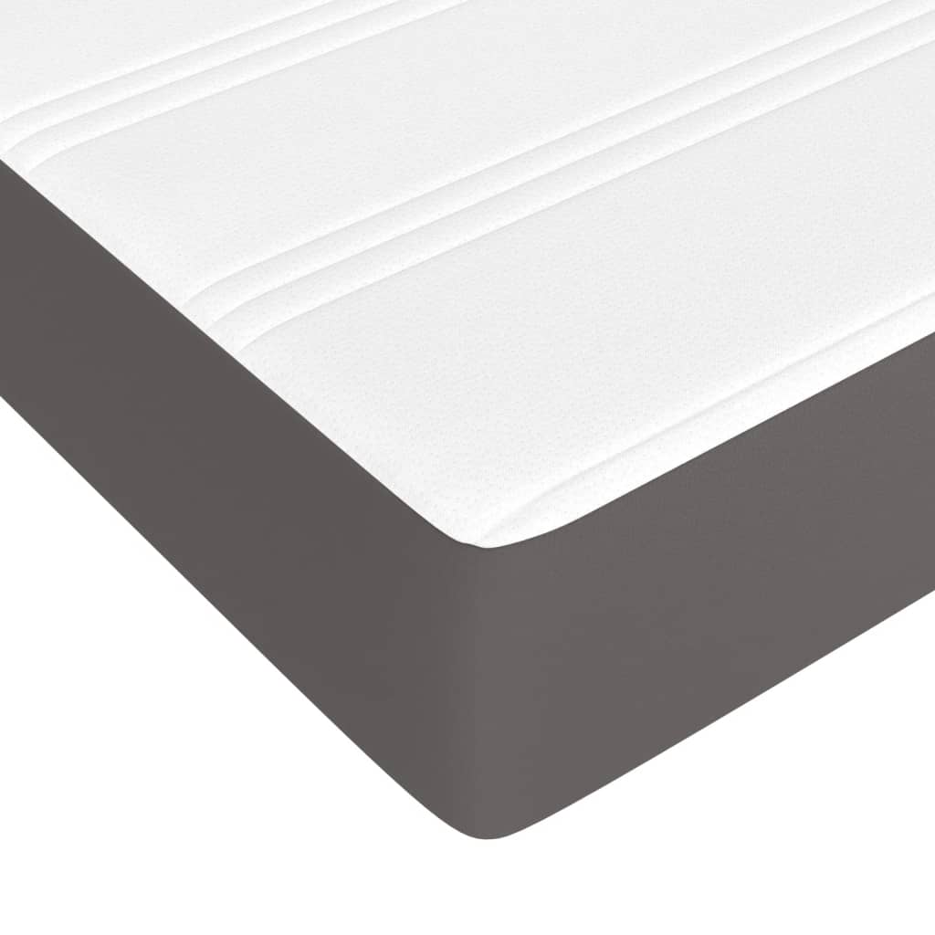Boxspring Met Matras Kunstleer Grijs