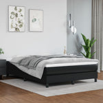 Boxspring Met Matras Kunstleer Zwart