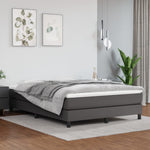Boxspring Met Matras Kunstleer Grijs