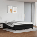 Boxspring Met Matras Kunstleer Zwart