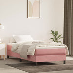 Boxspring Met Matras Fluweel Roze