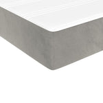 Boxspring Met Matras Fluweel Lichtgrijs