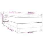 Boxspring Met Matras Fluweel Lichtgrijs