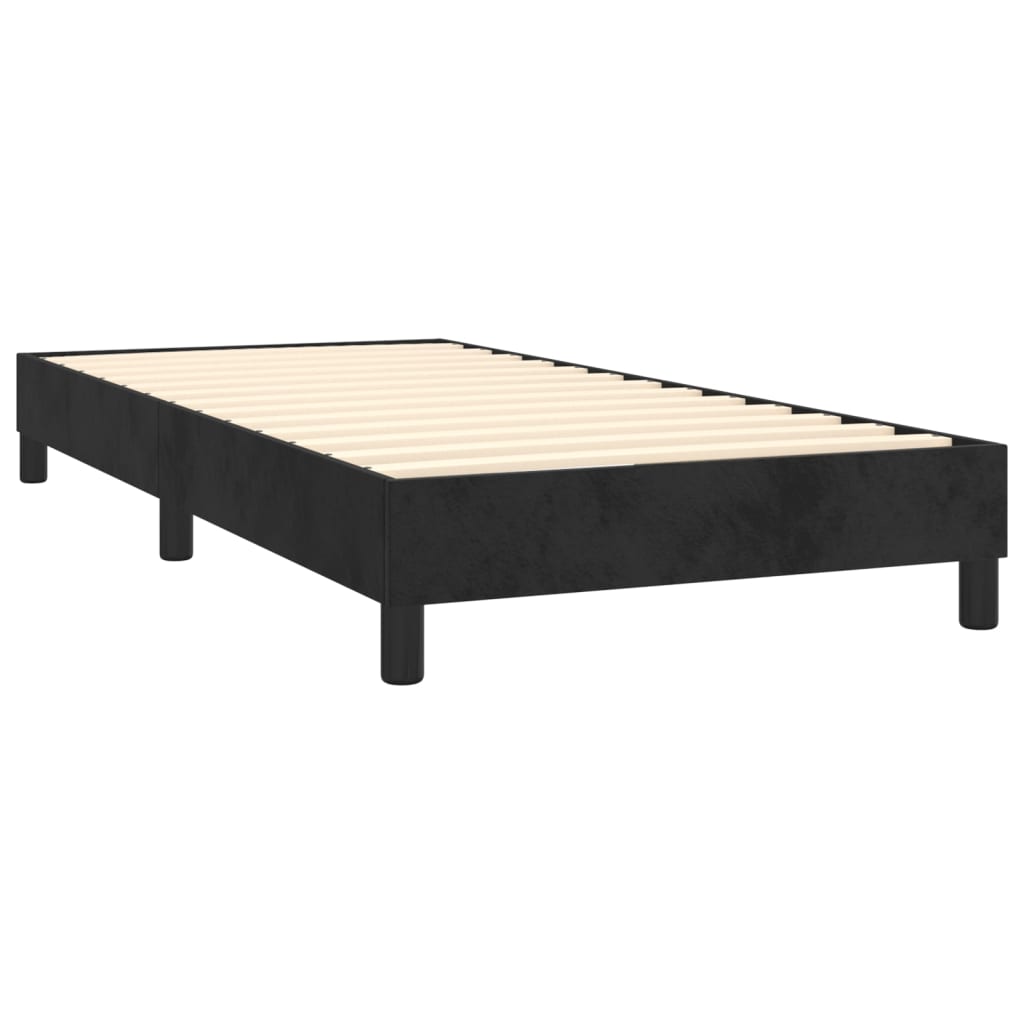 Boxspring Met Matras Fluweel Zwart