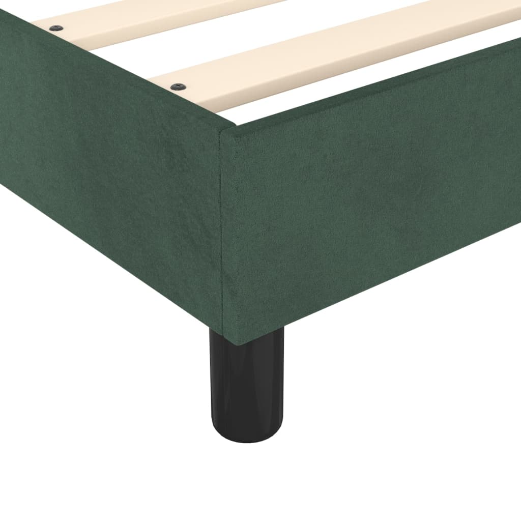 Boxspring Met Matras Fluweel Donkergroen