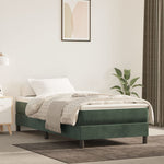 Boxspring Met Matras Fluweel Donkergroen
