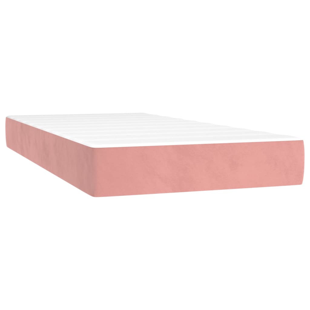 Boxspring Met Matras Fluweel Roze