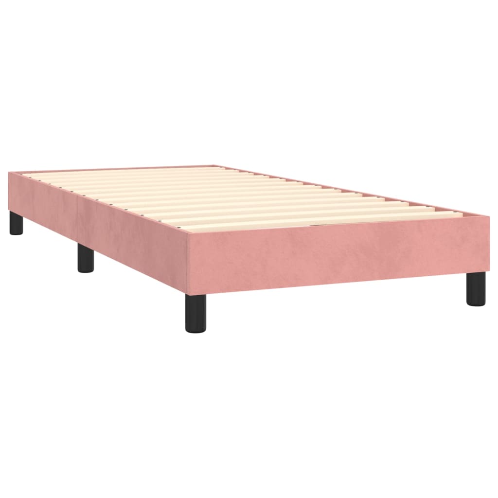 Boxspring Met Matras Fluweel Roze