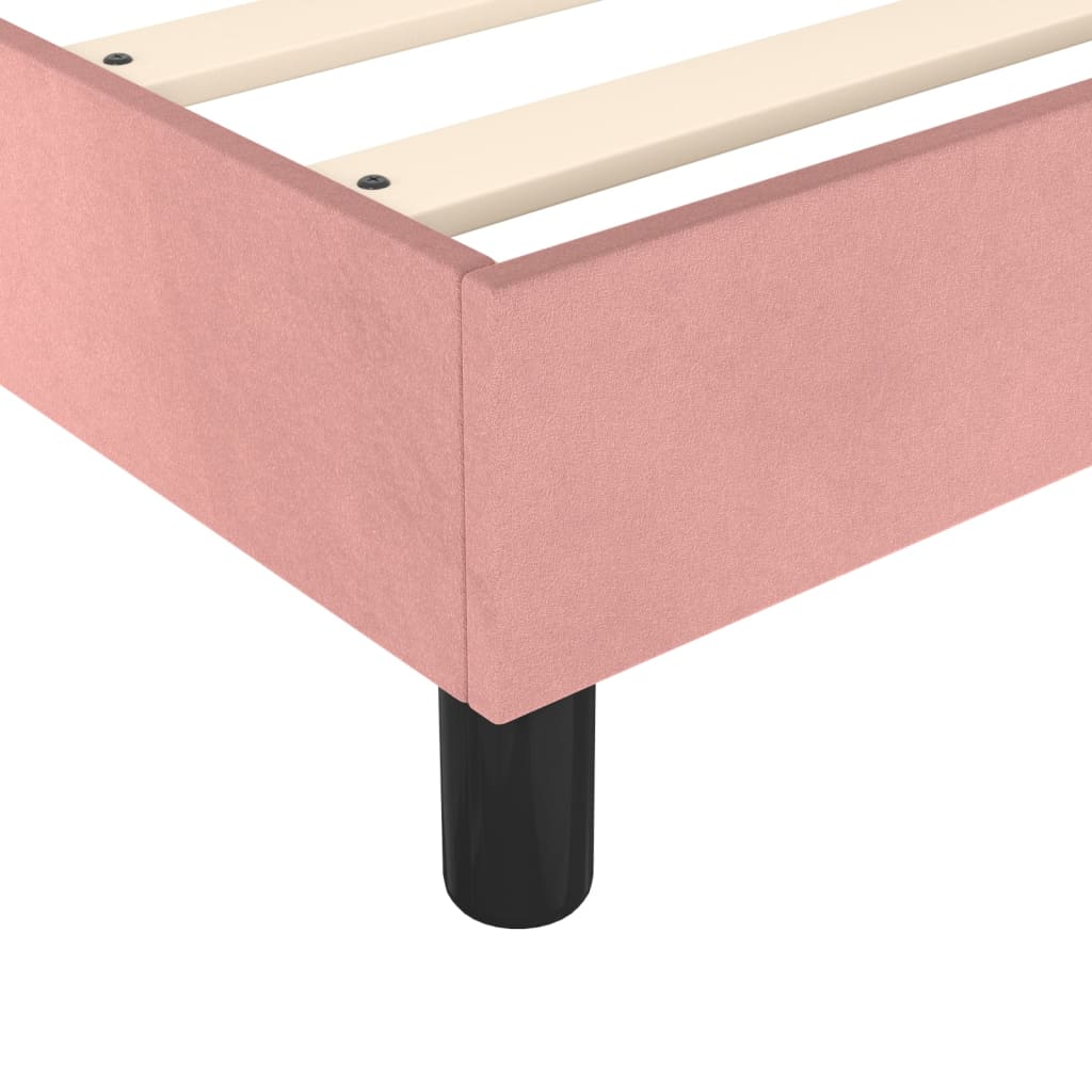 Boxspring Met Matras Fluweel Roze