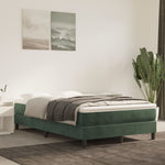 Boxspring Met Matras Fluweel Donkergroen