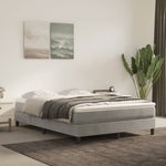 Boxspring Met Matras Fluweel Lichtgrijs