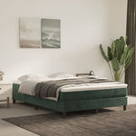 Boxspring Met Matras Fluweel Donkergroen