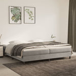 Boxspring Met Matras Fluweel Lichtgrijs