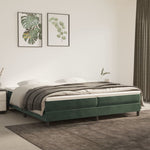 Boxspring Met Matras Fluweel Donkergroen