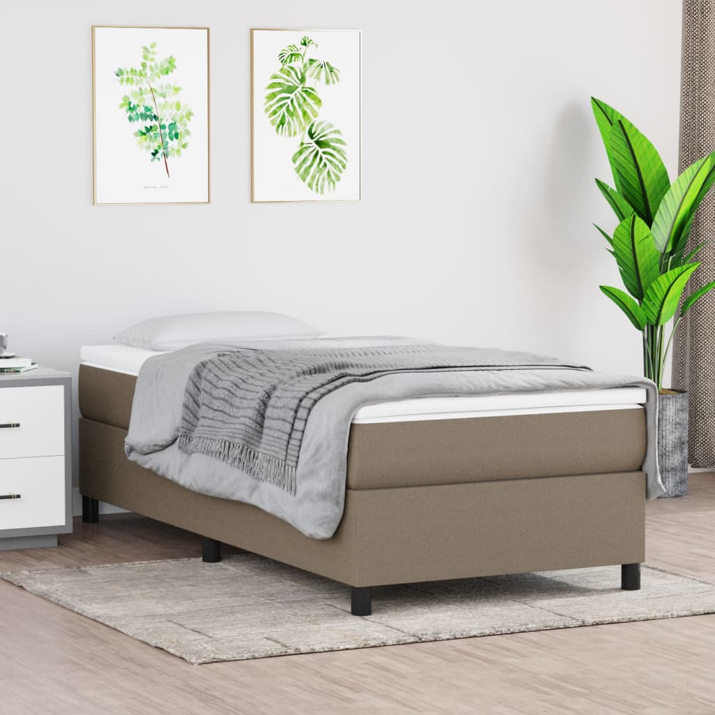 Boxspring Met Matras Stof Taupe