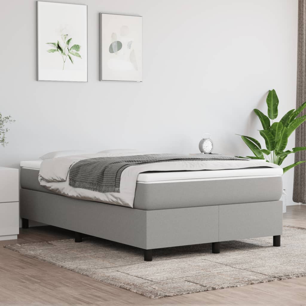 Boxspring Met Matras Stof Lichtgrijs