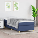 Boxspring Met Matras Stof Blauw