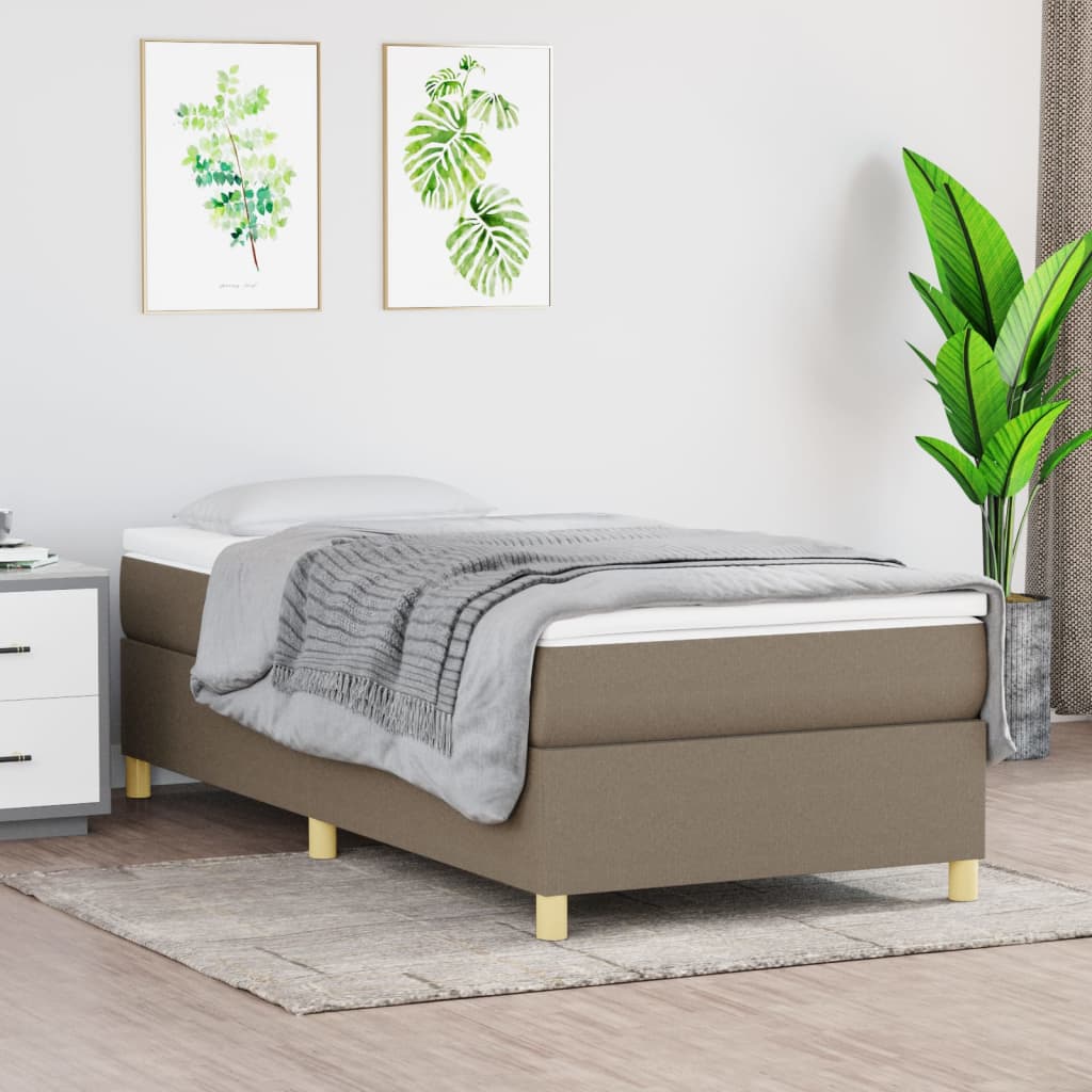 Boxspring Met Matras Stof Taupe