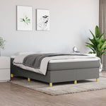 Boxspring Met Matras Stof Donkergrijs