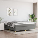 Boxspring Met Matras Stof Donkergrijs