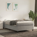 Boxspring Met Matras Fluweel Lichtgrijs