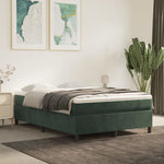 Boxspring Met Matras Fluweel Donkergroen