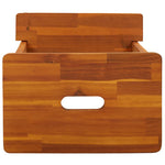 Kruk 2-Staps 40X38X50 Cm Massief Acaciahout Wit