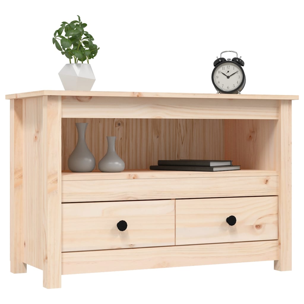 Tv-Meubel 79X35X52 Cm Massief Grenenhout