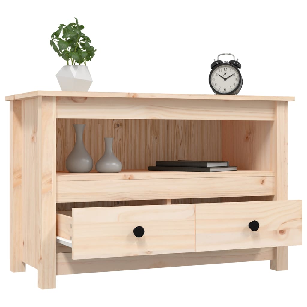 Tv-Meubel 79X35X52 Cm Massief Grenenhout