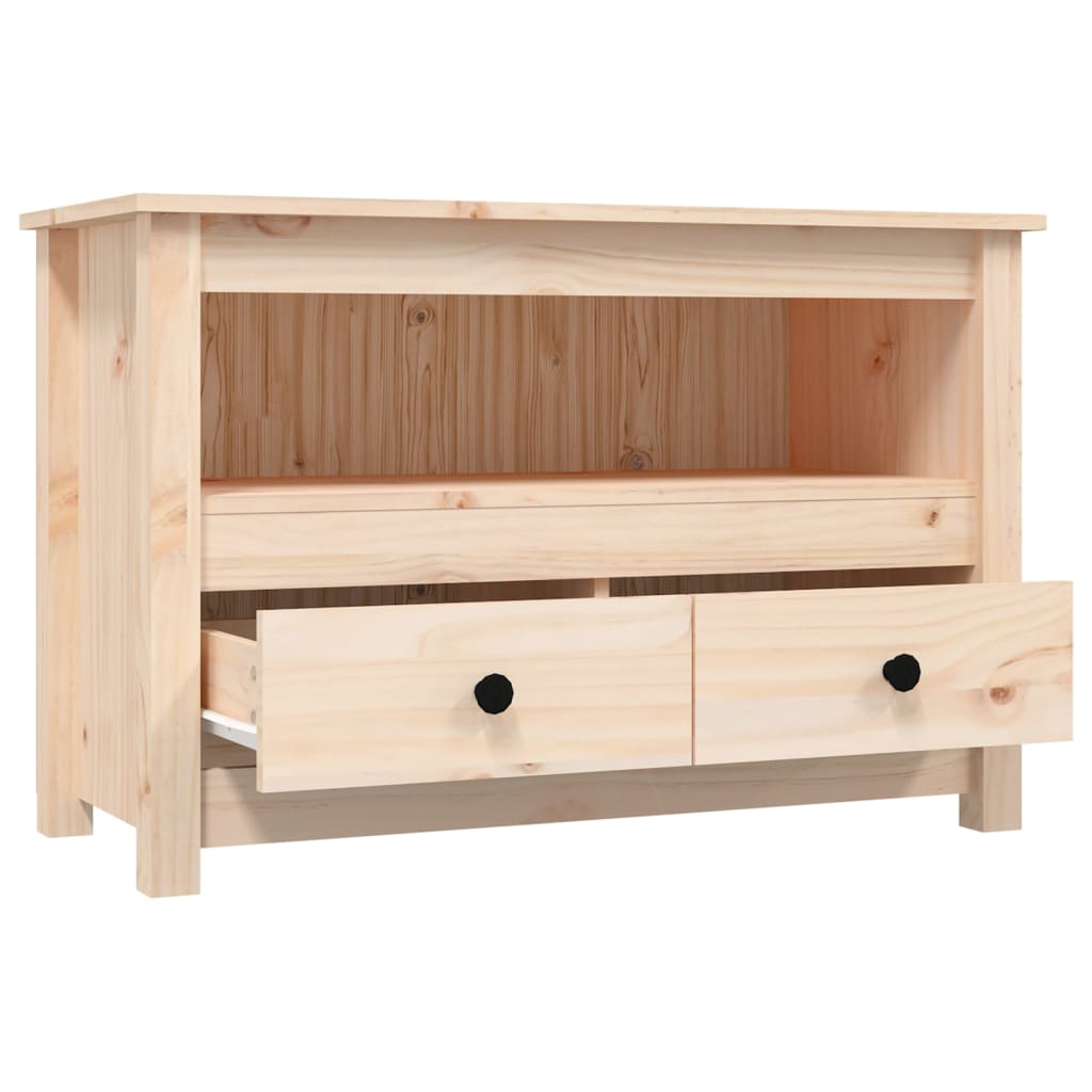 Tv-Meubel 79X35X52 Cm Massief Grenenhout