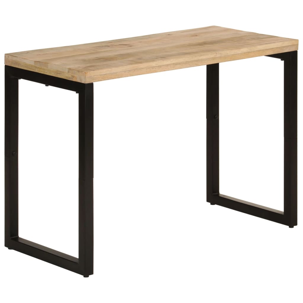 Eettafel/Bureau Met Stalen Poten Massief Hout