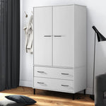 Kledingkast Metalen Poten Oslo 90X55X172,5 Cm Grenenhout