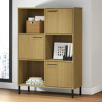 Boekenkast Met Metalen Poten Oslo 90X35X128,5 Cm Hout