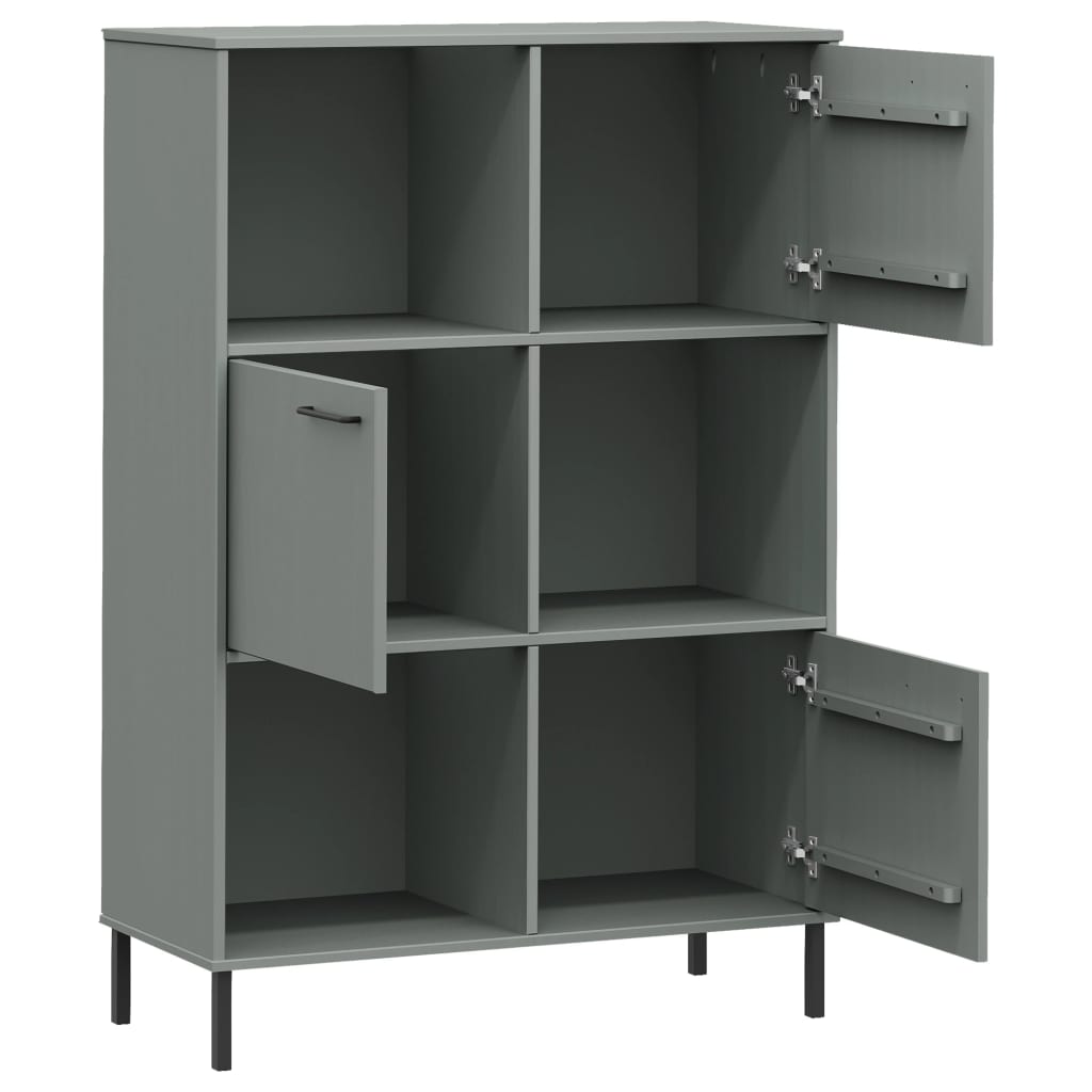 Boekenkast Met Metalen Poten Oslo 90X35X128,5 Cm Hout