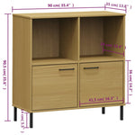 Boekenkast Met Metalen Poten Oslo 90X35X90,5 Cm Hout