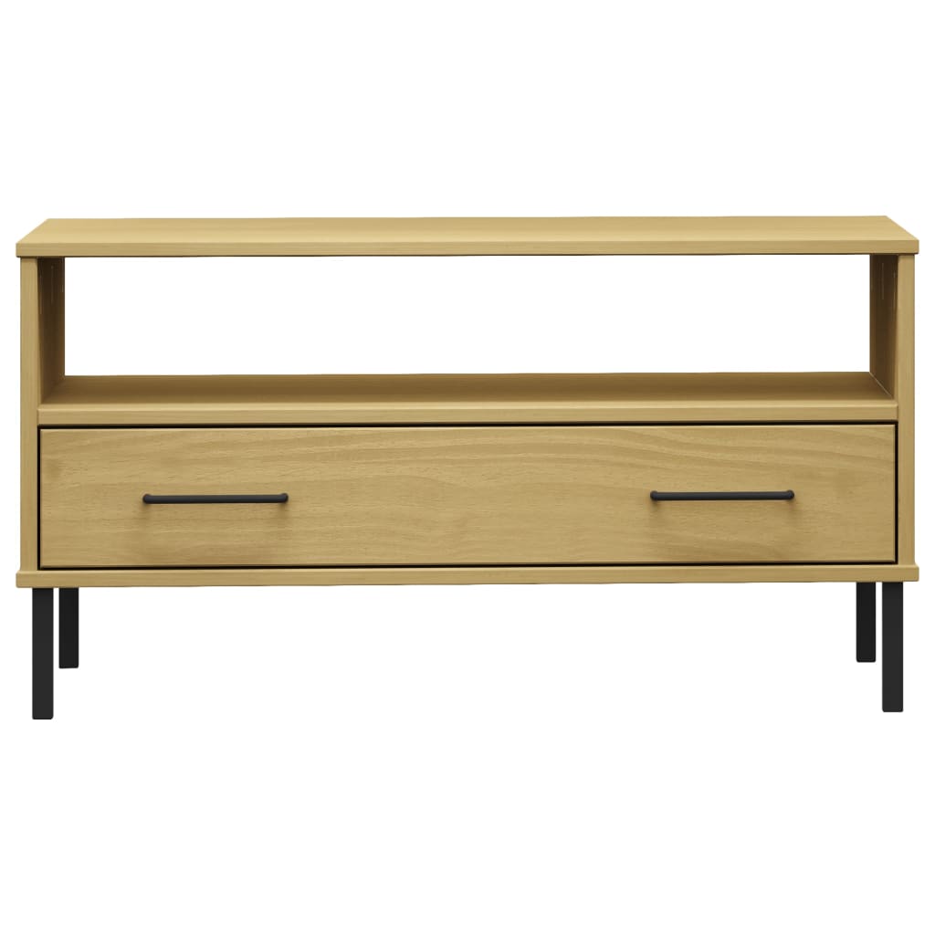 Salontafel Met Metalen Poten Oslo 85X50X45 Cm Hout