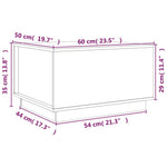 Salontafel 60X50X35 Cm Massief Grenenhout