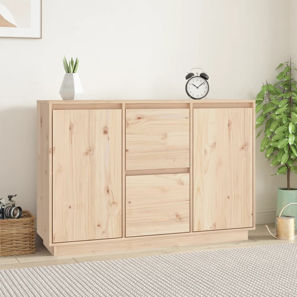 Dressoir 111X34X75 Cm Massief Grenenhout