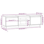 Tv-Meubel 40X35X40 Cm Massief Grenenhout
