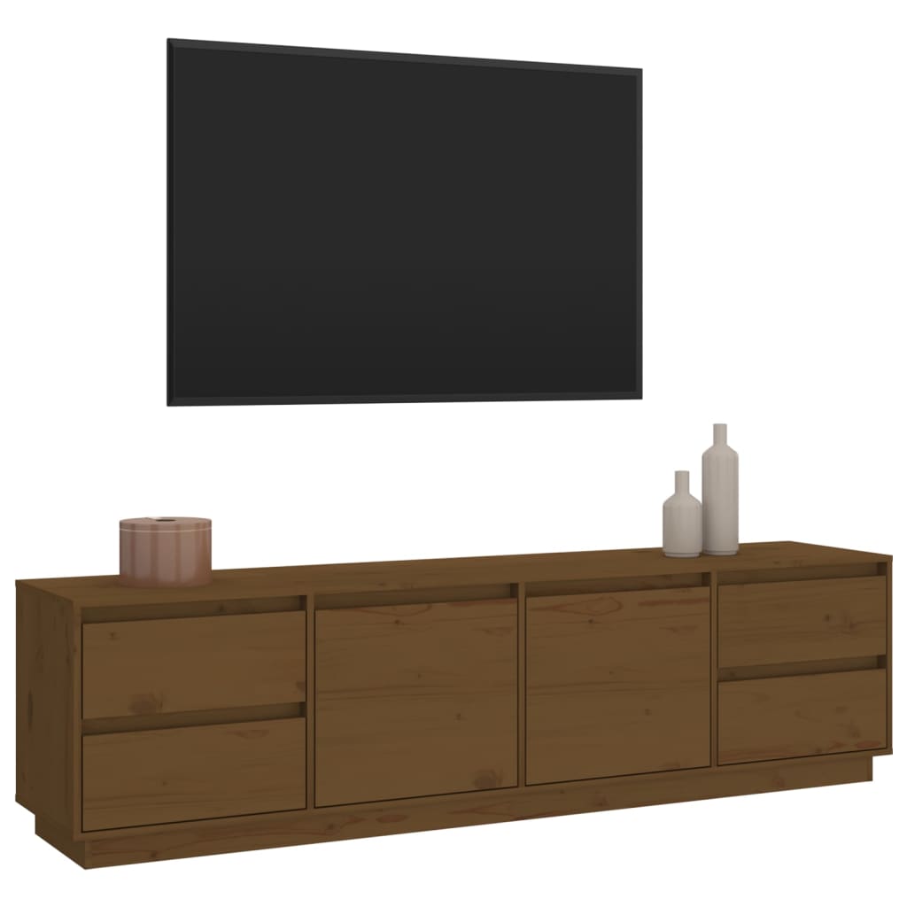 Tv-Meubel 176X37X47,5 Cm Massief Grenenhout