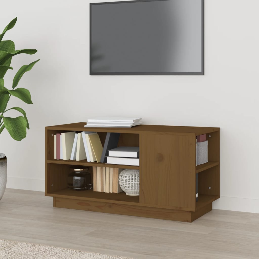 Tv-Meubel 80X35X40,5 Cm Massief Grenenhout