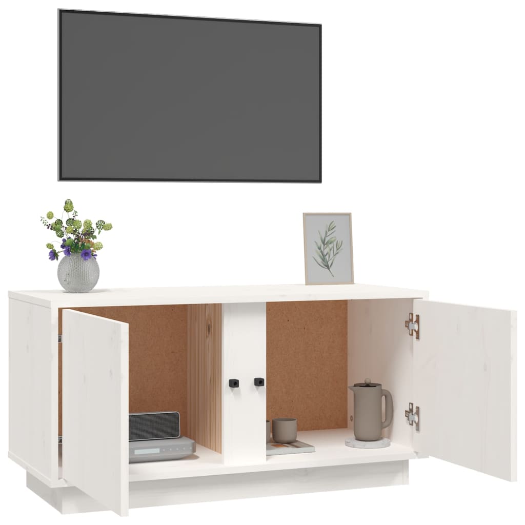 Tv-Meubel 80X35X40,5 Cm Massief Grenenhout