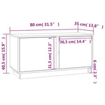 Tv-Meubel 80X35X40,5 Cm Massief Grenenhout