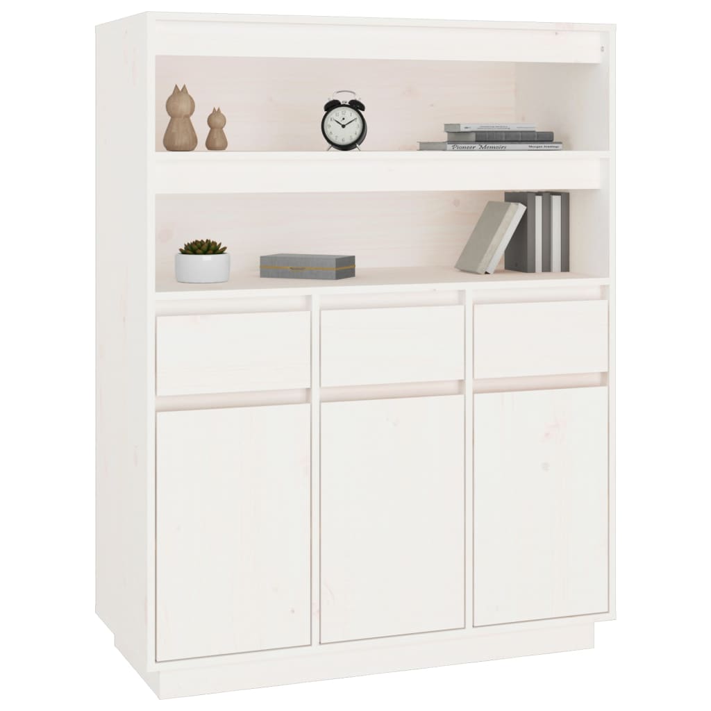 Hoge Kast 89X40X116,5 Cm Massief Grenenhout