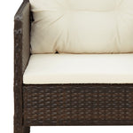 2-Delige Loungeset Met Kussens Poly Rattan