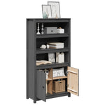 Hoge Kast 80X35X154 Cm Massief Grenenhout