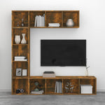 3-Delige Boekenkast- / Tv-Meubelset 180X30X180 Cm