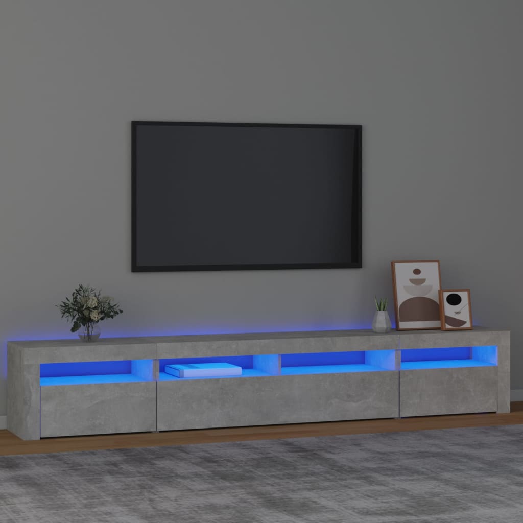 Tv-Meubel Met Led-Verlichting 180X35X40 Cm Wit